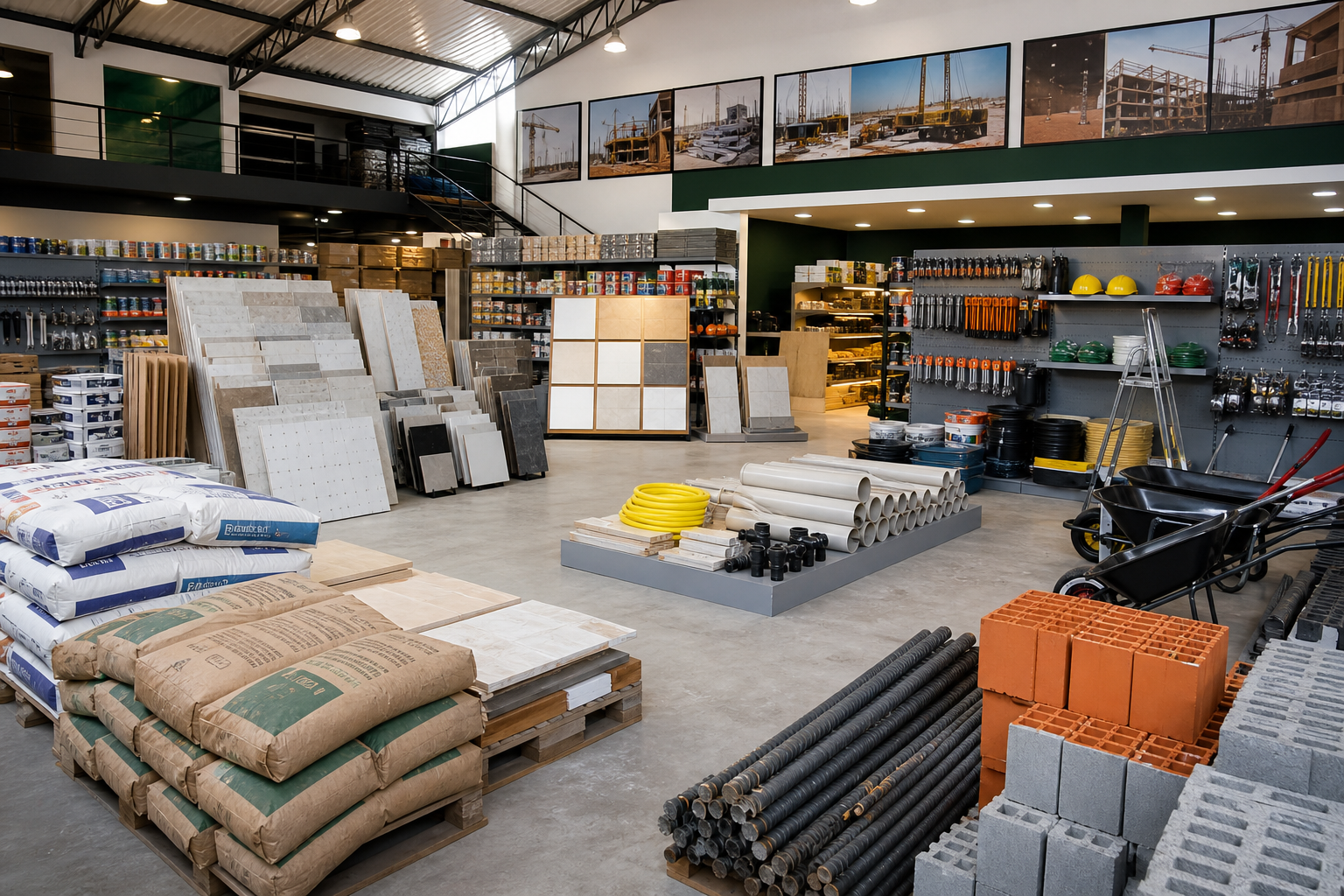 Estoque e showroom de materiais de constru&ccedil;&atilde;o